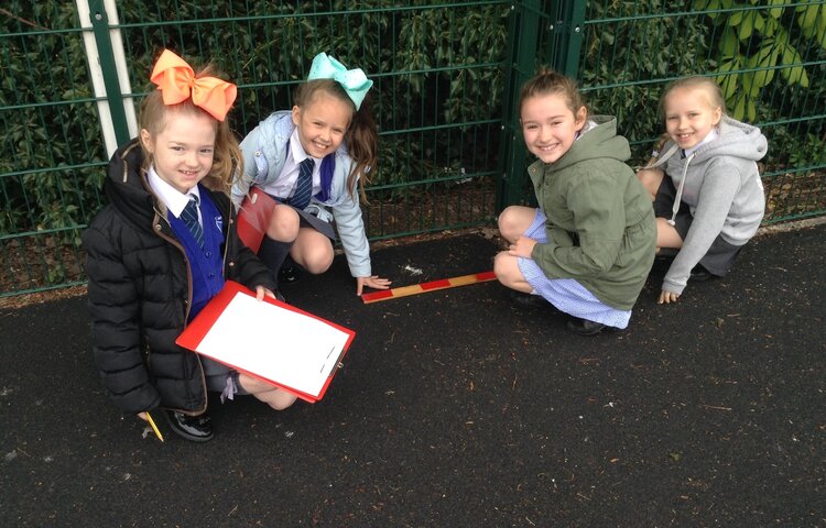 Image of *Doves' Class Measuring Lengths During Maths