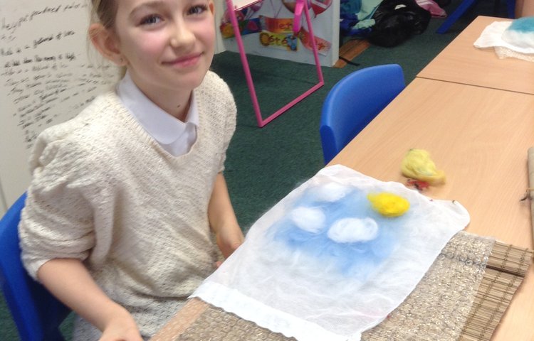 Image of Falcons' Wet felting inspired by The Dot
