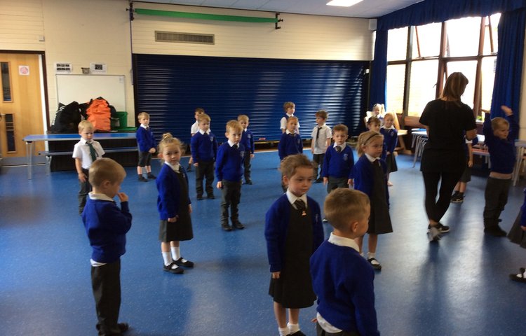 Image of Our first PE lesson in Ducklings