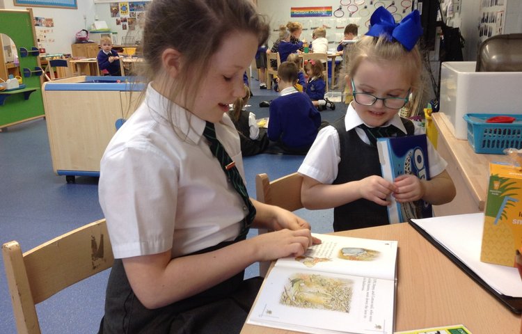 Image of World Book day Falcons Read with EYFS